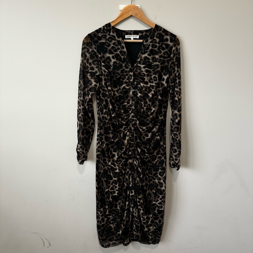 MADISON + HUDSON animal print midi dress